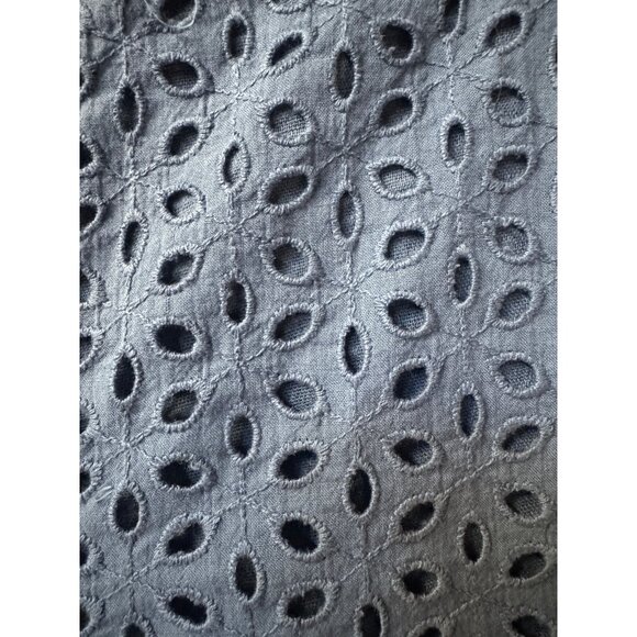 Beachy Boho Women's Blue Eyelet Lace Medium‎ Rise Cutoff Shorts Size S Resort - Picture 8 of 16